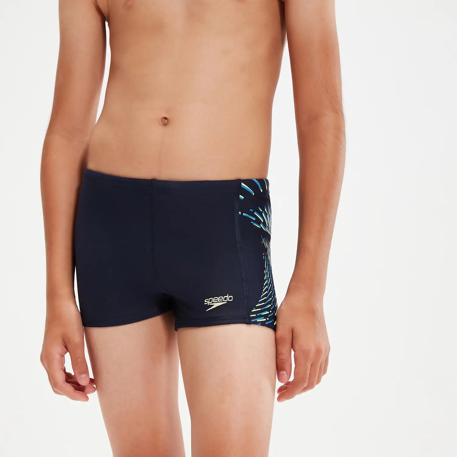 Plastisol Placement Aquashort JR poikien uimahousut, tummansininenSpeedo