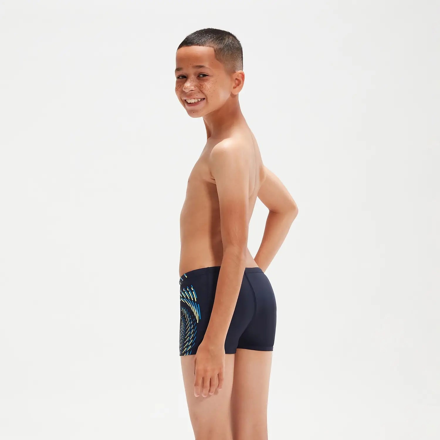 Plastisol Placement Aquashort JR poikien uimahousut, tummansininenSpeedo