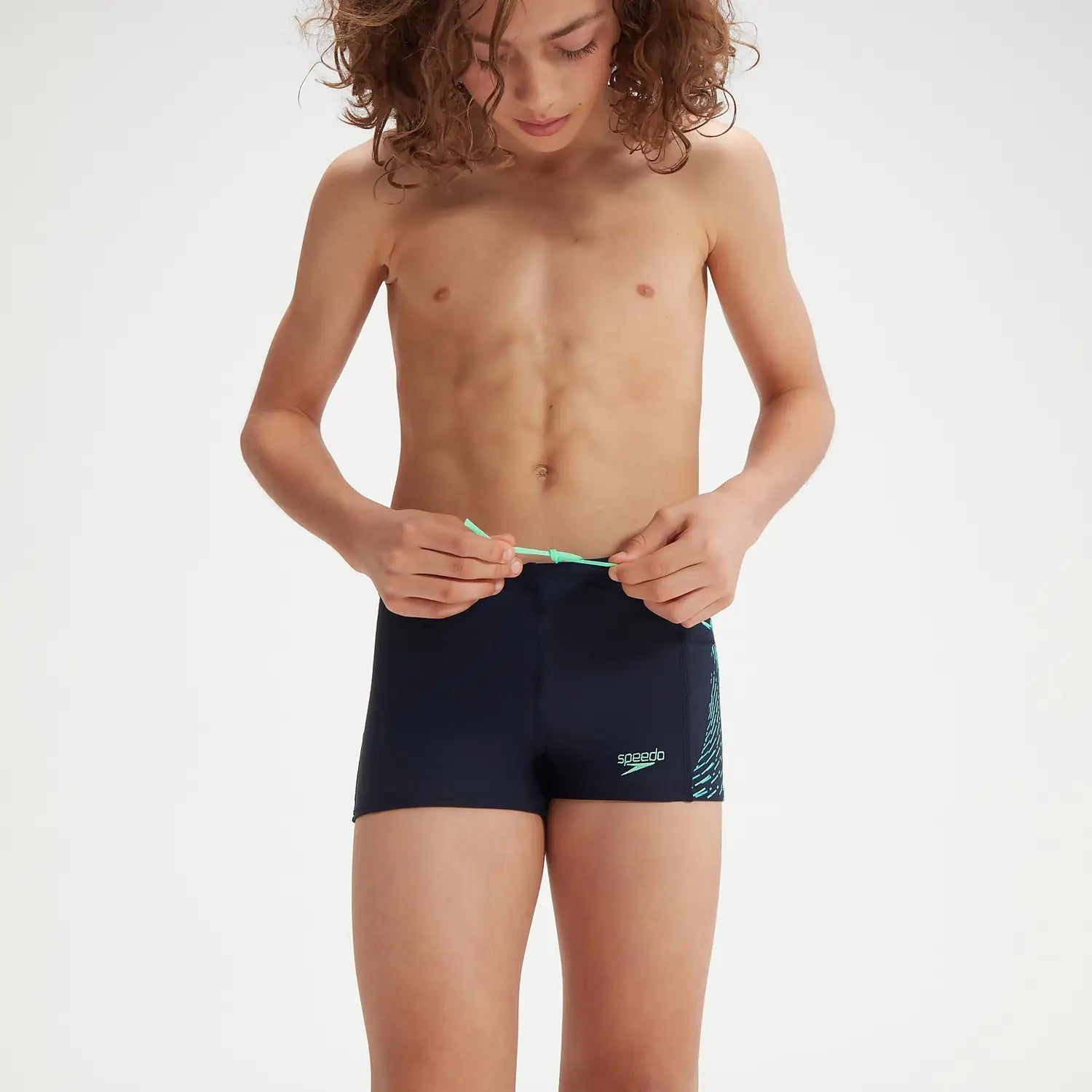 Plastisol Placement Aquashort JR poikien uimahousut, tummansininenSpeedo