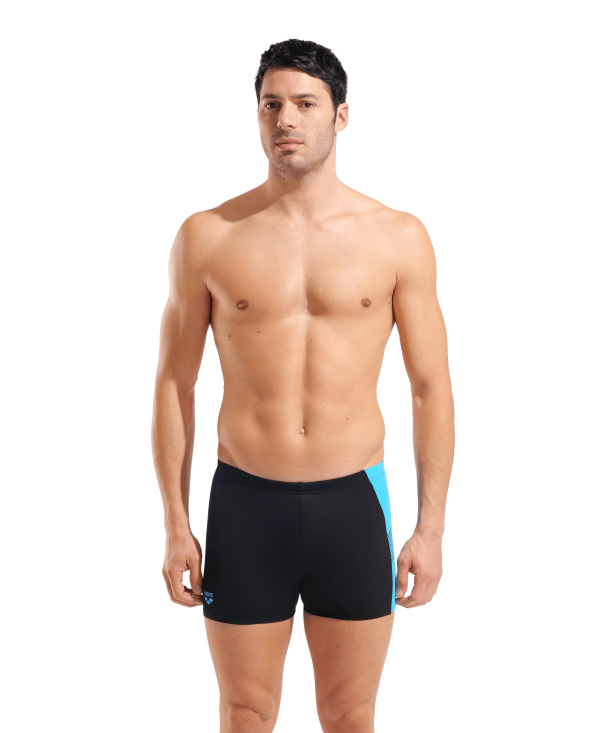 Printed Splice Swim Short miesten uimahousut, musta-turkoosiArena
