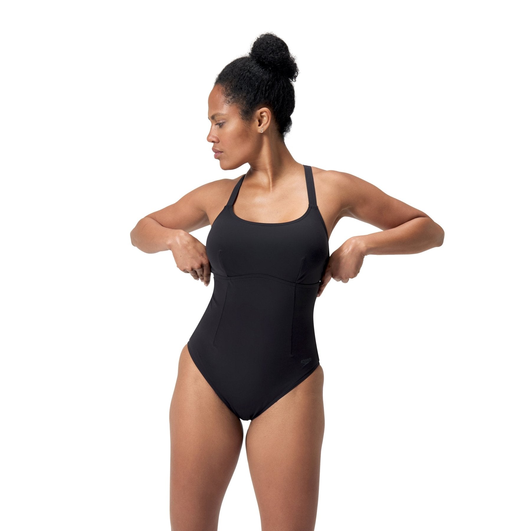 Shaping Crossback naisten uimapuku, mustaSpeedo