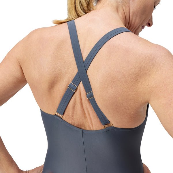 Shaping V Neck 1 Piece naisten uimapuku, harmaaSpeedo