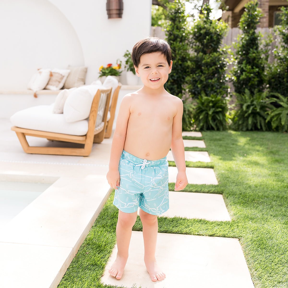 Shark Shorts poikien uimashortsit, turkoosiSplash About