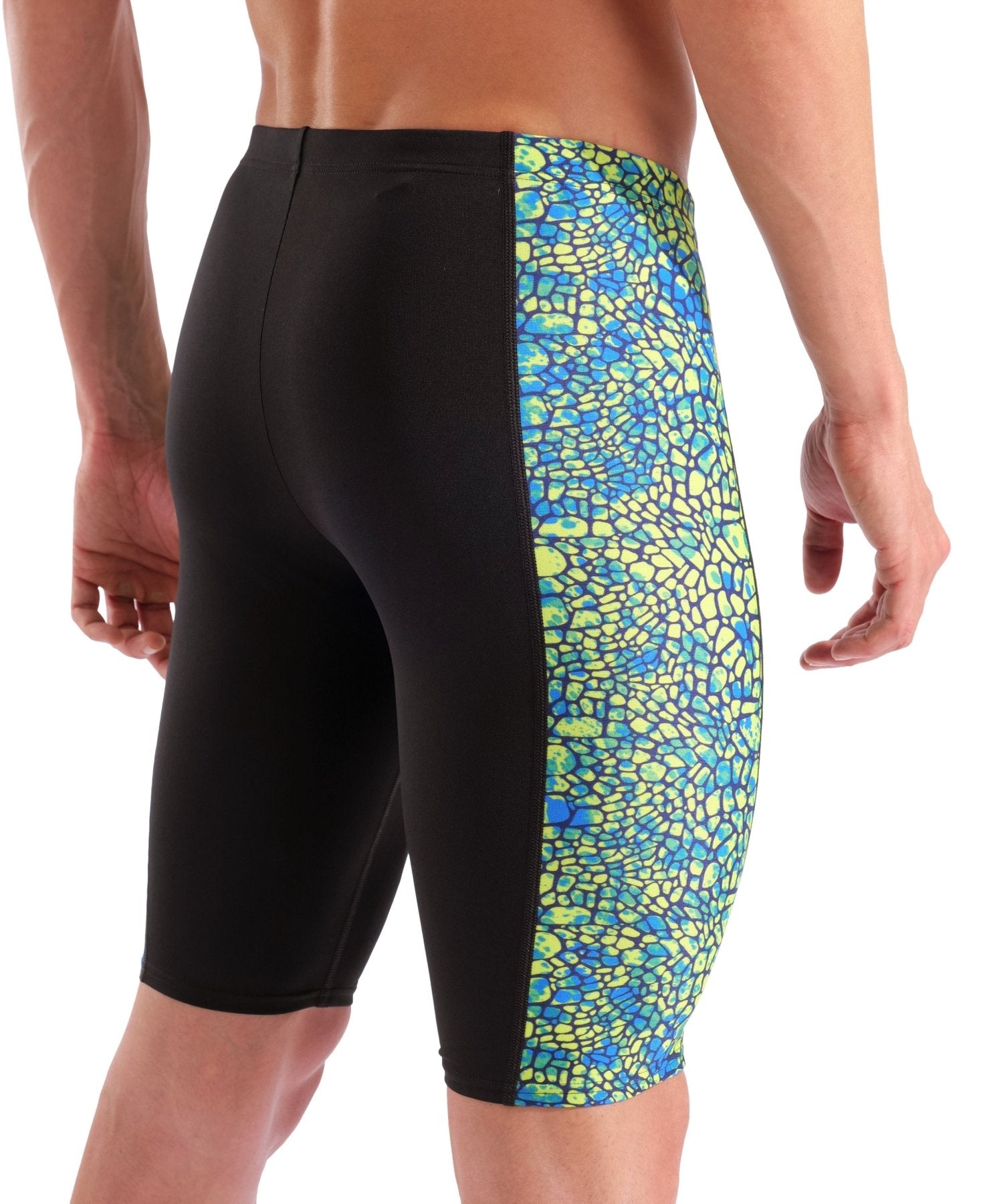 Snakeskin Swim Jammer miesten uimahousut, musta - vihreäArena