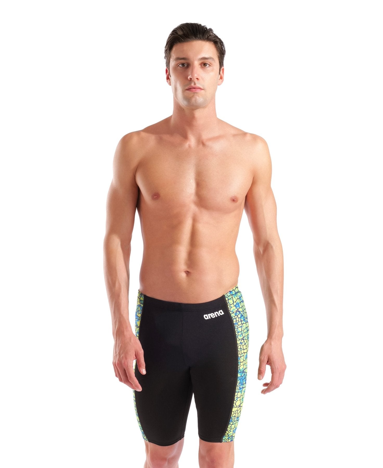 Snakeskin Swim Jammer miesten uimahousut, musta - vihreäArena