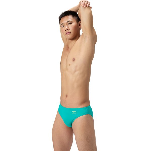Solid Brief miesten uimahousut, turkoosi - keltainenSpeedo