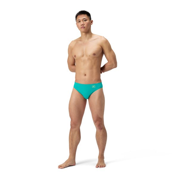 Solid Brief miesten uimahousut, turkoosi - keltainenSpeedo