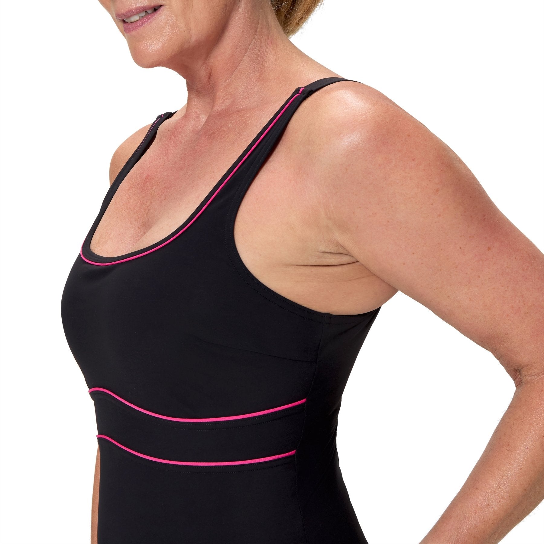 Solid Contour Eclipse naisten uimapuku, musta - punainenSpeedo