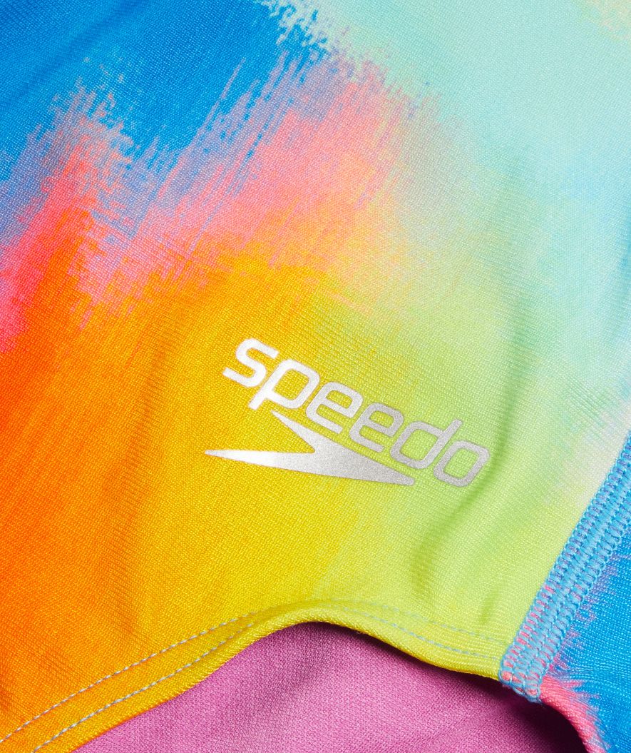 Speedo Allover Lane Line Back - tyttöjen uimapuku – kloorinkestävä, nopeasti kuivuva, ekologinen materiaali - Lasten vaatteet > Lasten uima - asut > Lasten yksiosaiset uimapuvut > Speedo Allover Lane Line BackSpeedo