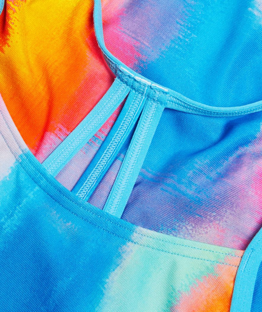 Speedo Allover Lane Line Back - tyttöjen uimapuku – kloorinkestävä, nopeasti kuivuva, ekologinen materiaali - Lasten vaatteet > Lasten uima - asut > Lasten yksiosaiset uimapuvut > Speedo Allover Lane Line BackSpeedo