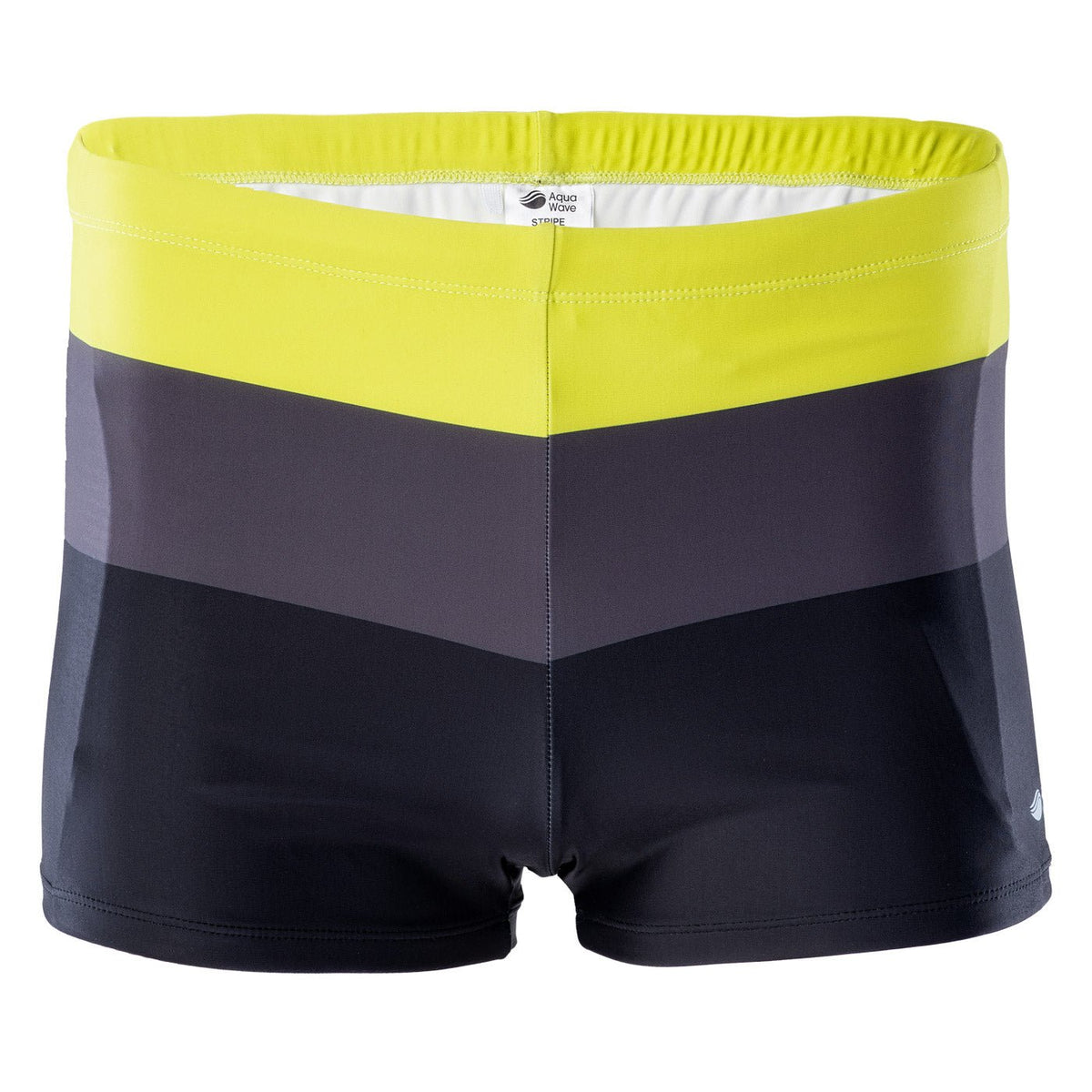 Stripe miesten boxer-uimahousut, keltainen-tummanharmaa-musta