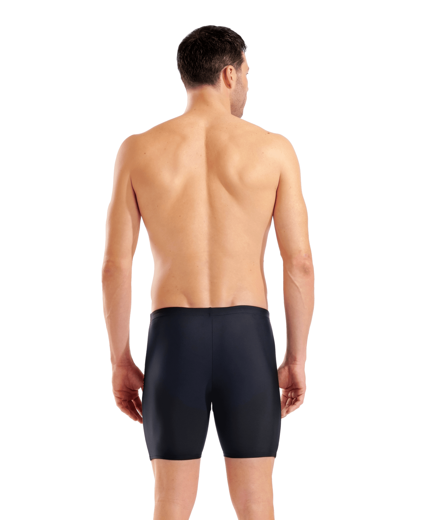 Swim Mid Jammer Graphic miesten uimahousut, musta - oranssiArena