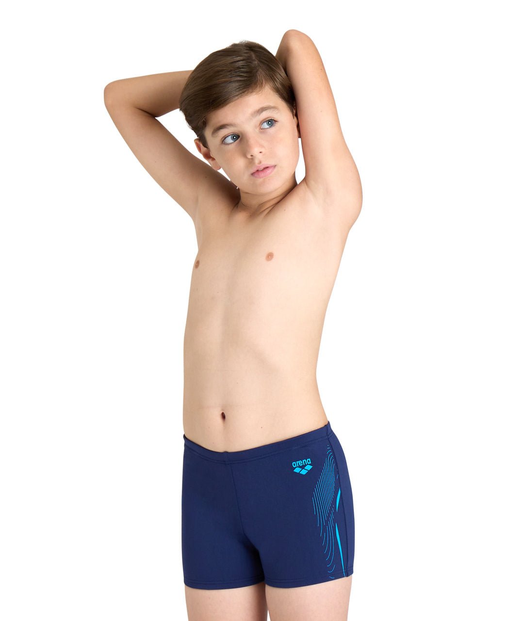 Swim Short Graphic poikien uimahousut, tummansini - turkoosiArena