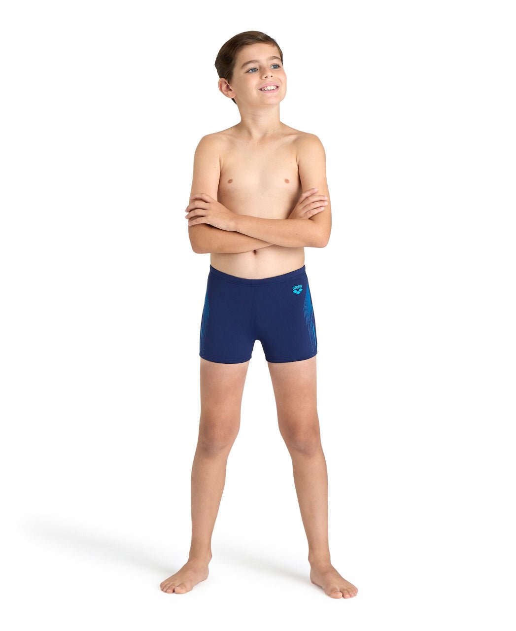 Swim Short Graphic poikien uimahousut, tummansini - turkoosiArena
