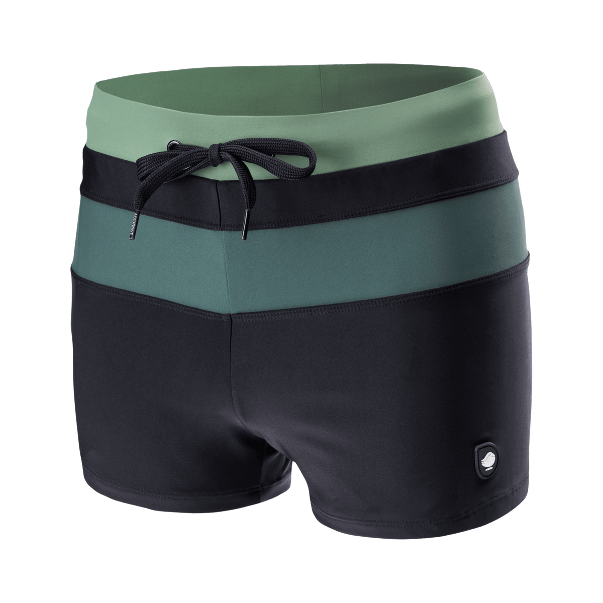Tahu miesten boxer-uimahousut, musta-vihreä