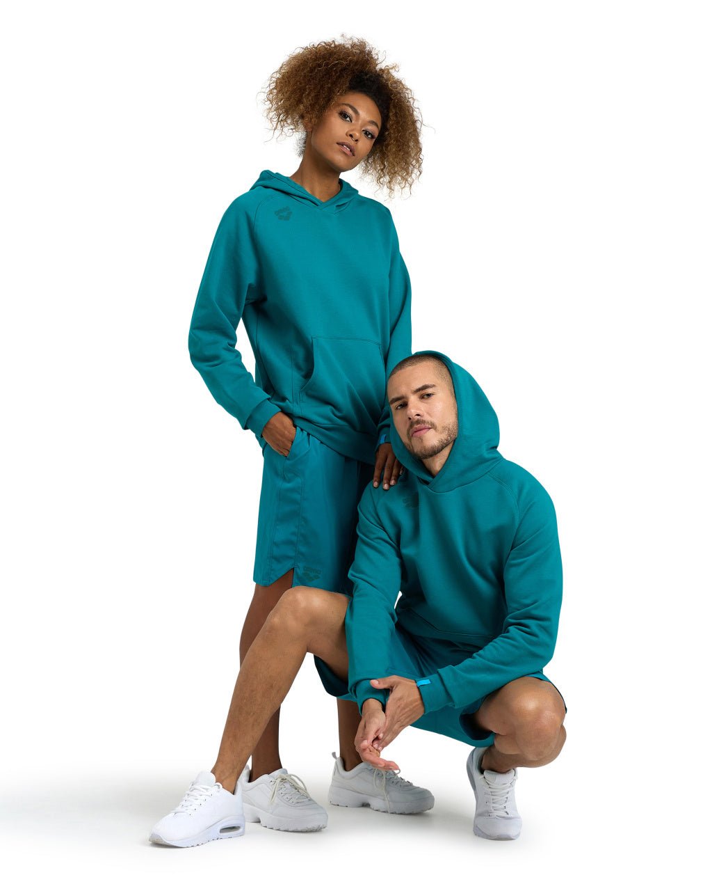 Team Hooded Sweat Panel unisex huppari, tummanvihreäArena