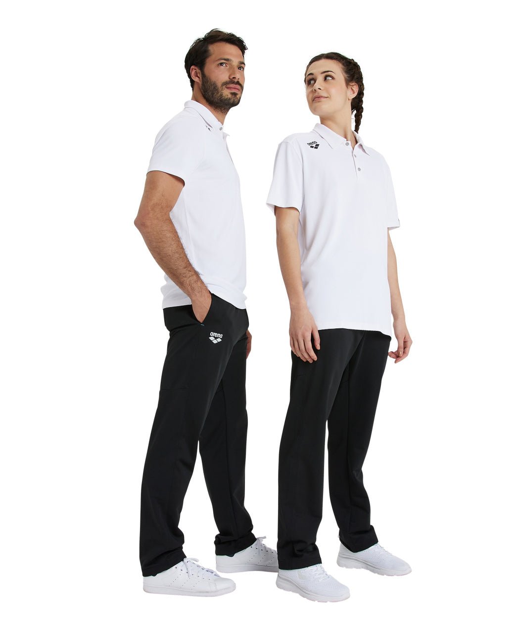 Team Poloshirt Solid paita, valkoinenArena