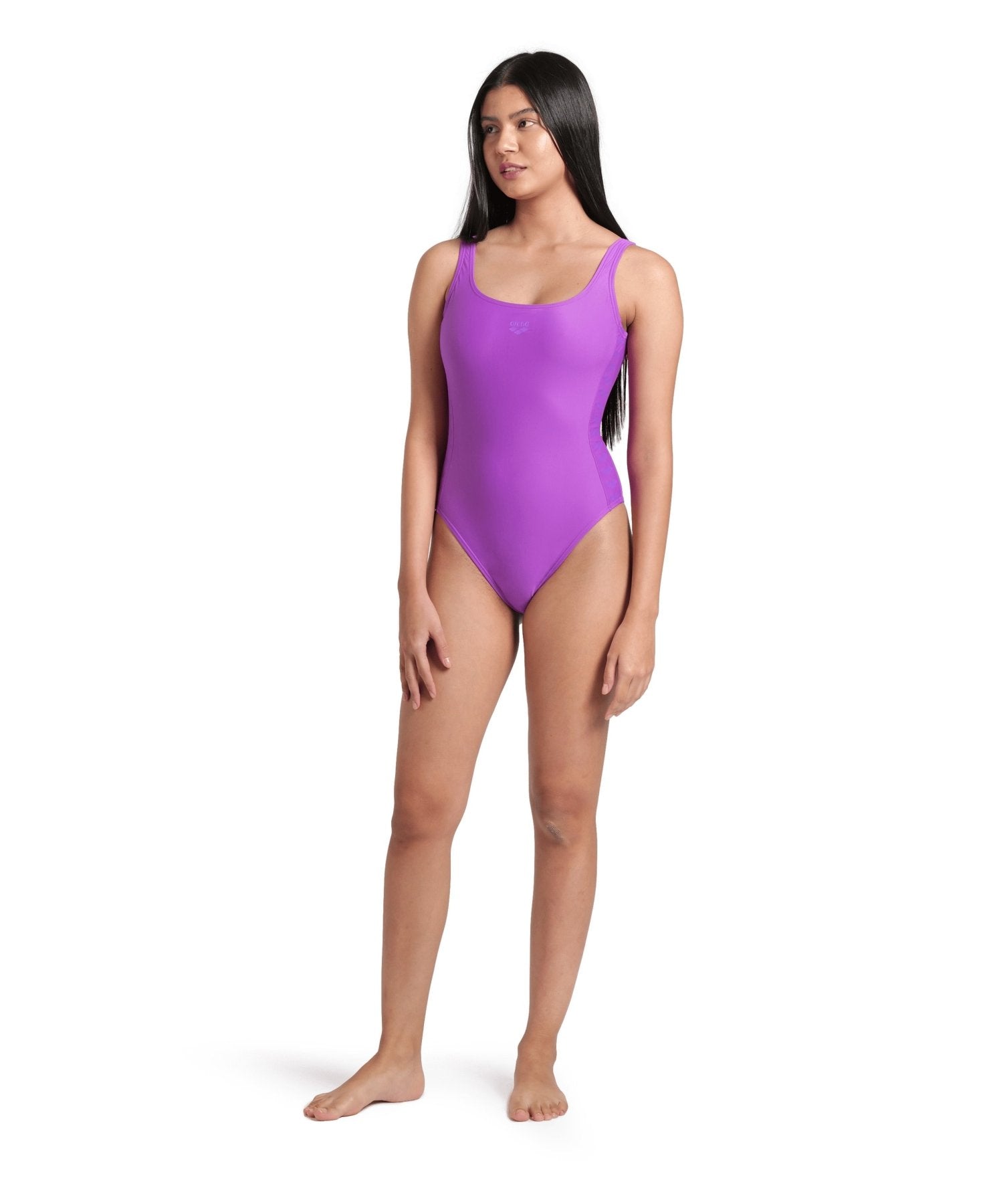 Team Stripe U Back naisten uimapuku, violetti - Arena