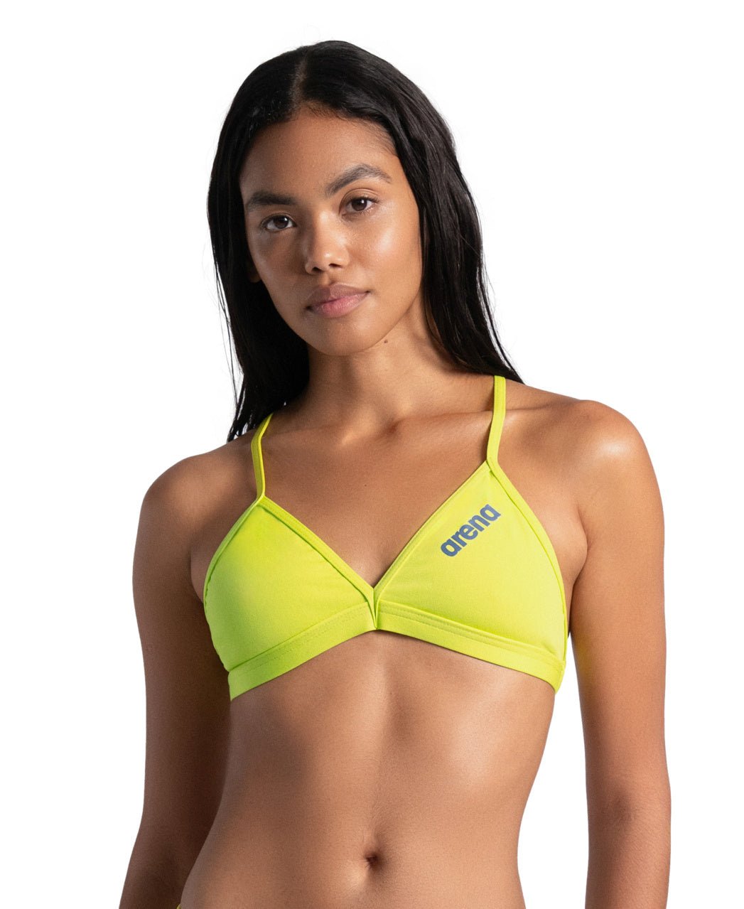 Team Swim Top Tie Back Solid naisten bikini yläosa, soft greenArena