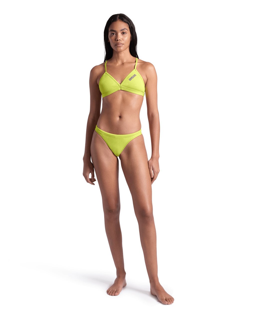 Team Swim Top Tie Back Solid naisten bikini yläosa, soft greenArena