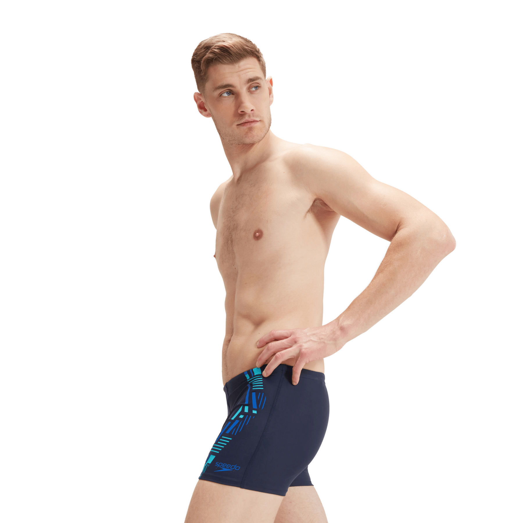 Tech Print Aquashort miesten uimahousut, sininenSpeedo