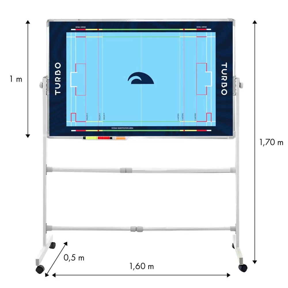 Water Polo Tactical Board With Wheels (100 X 160 cm)