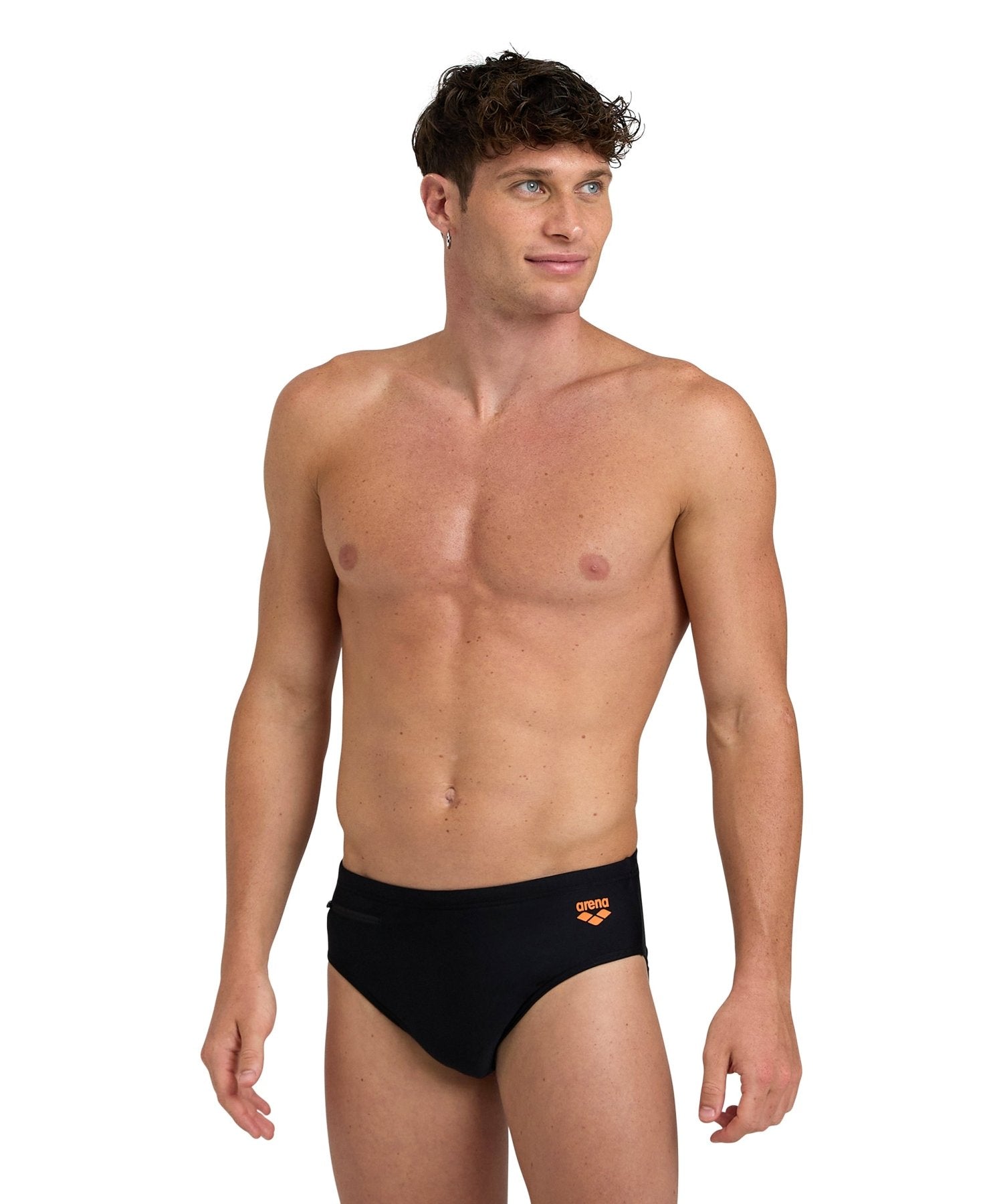 Zip Brief 9 cm miesten uimahousut, musta - Arena