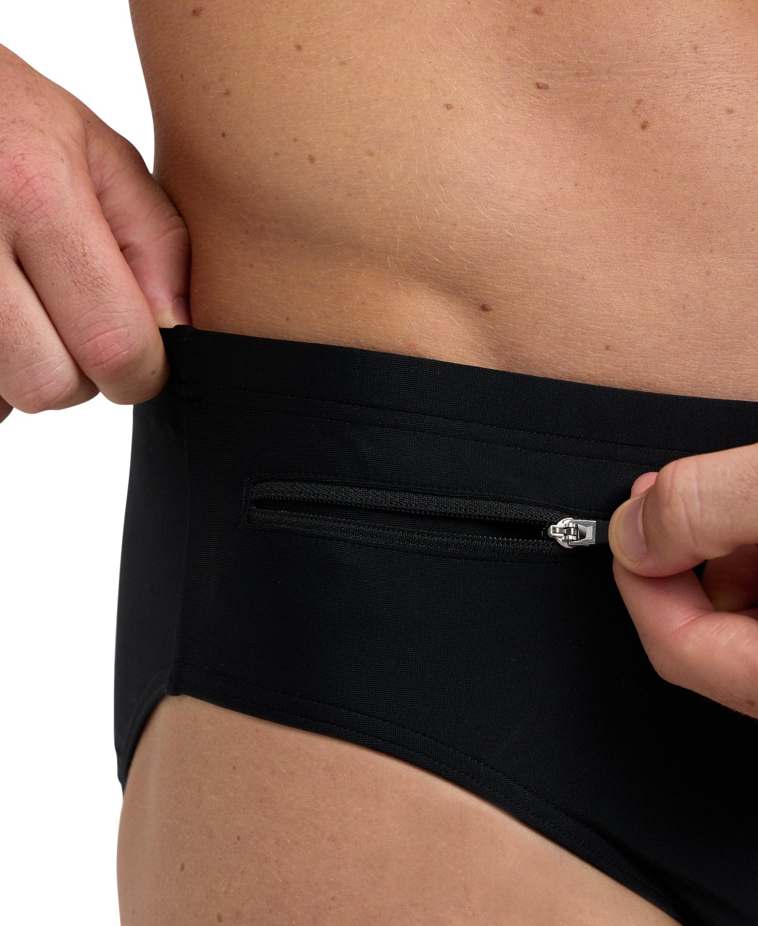 Zip Brief 9 cm miesten uimahousut, musta - Arena