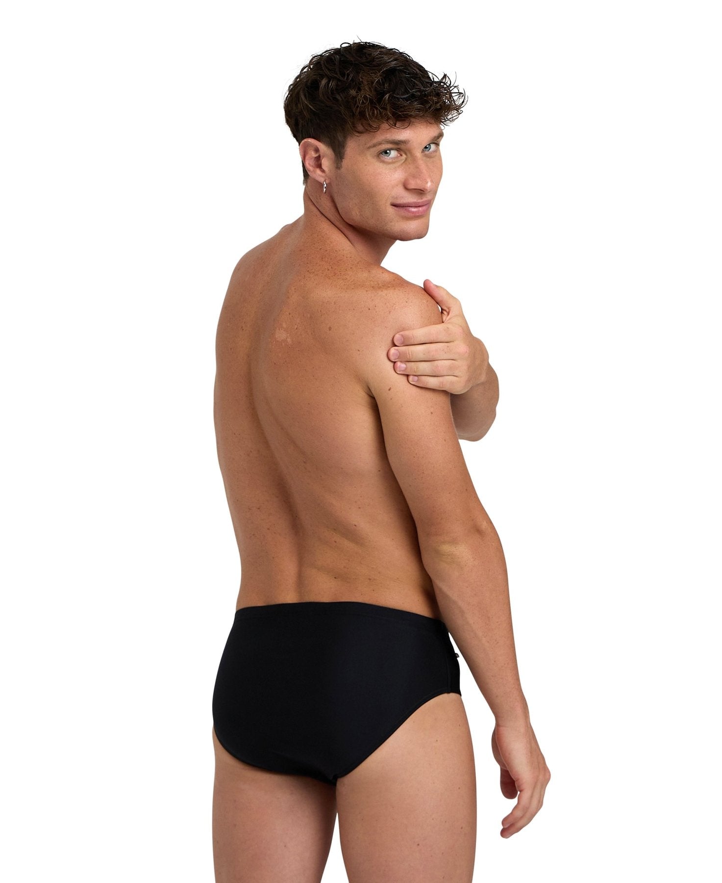 Zip Brief 9 cm miesten uimahousut, musta - Arena