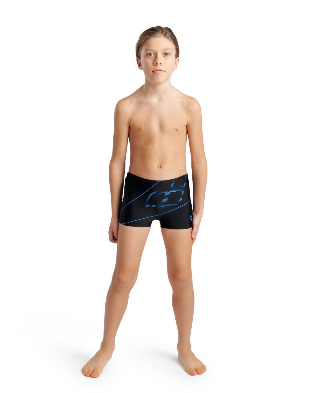 Swim Short Logo poikien uimahousut, musta - turkoosiArena