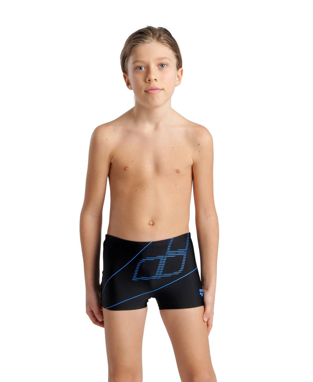 Swim Short Logo poikien uimahousut, musta - turkoosiArena