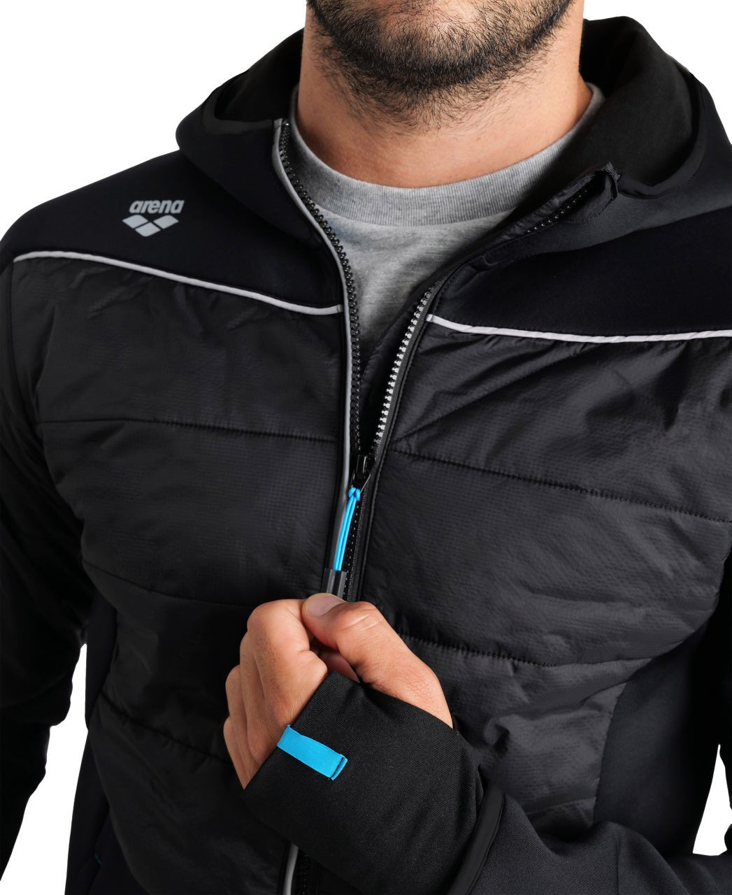 Team Hooded F/Z Jacket takki, mustaArena