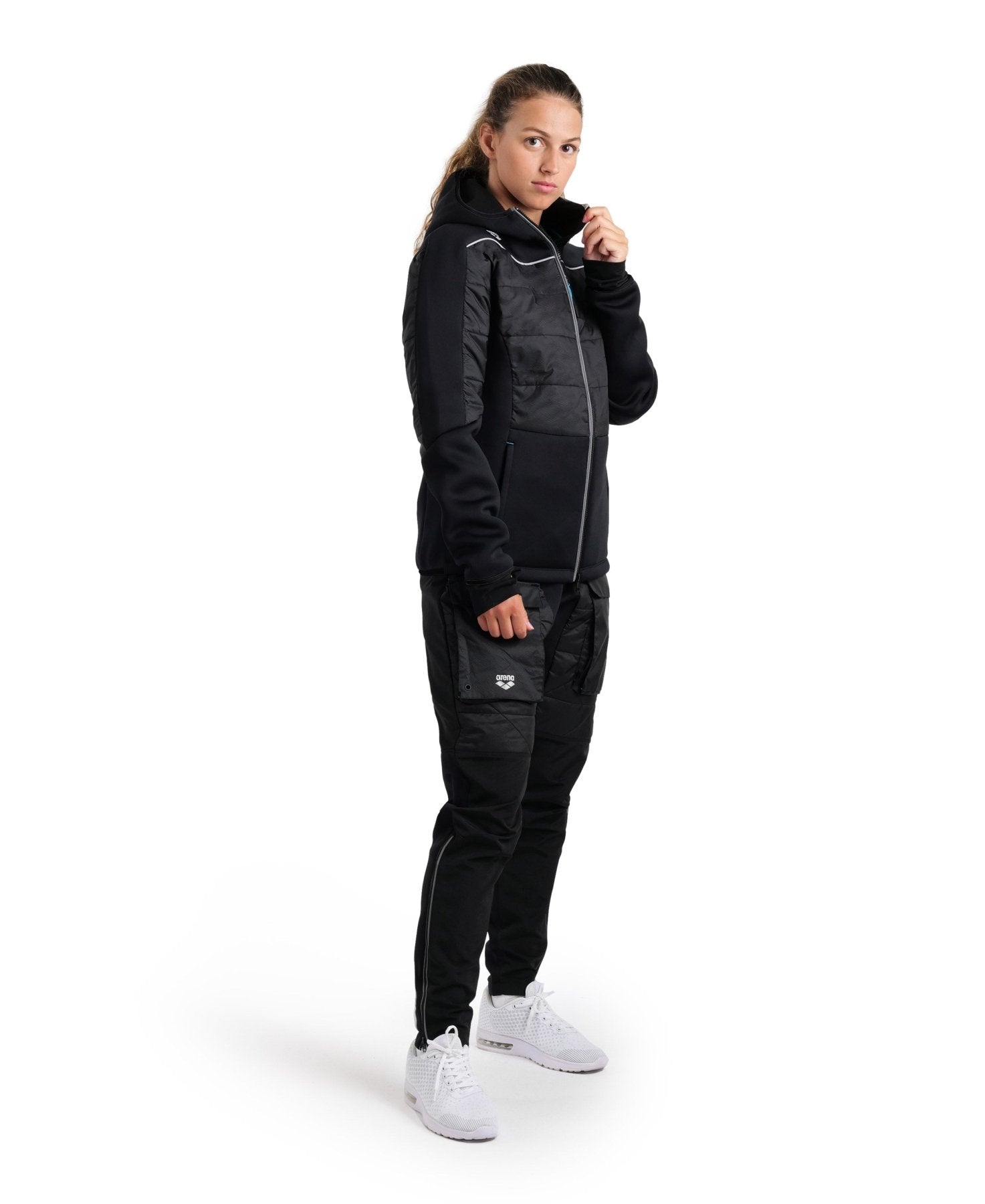 Team Hooded F/Z Jacket takki, mustaArena