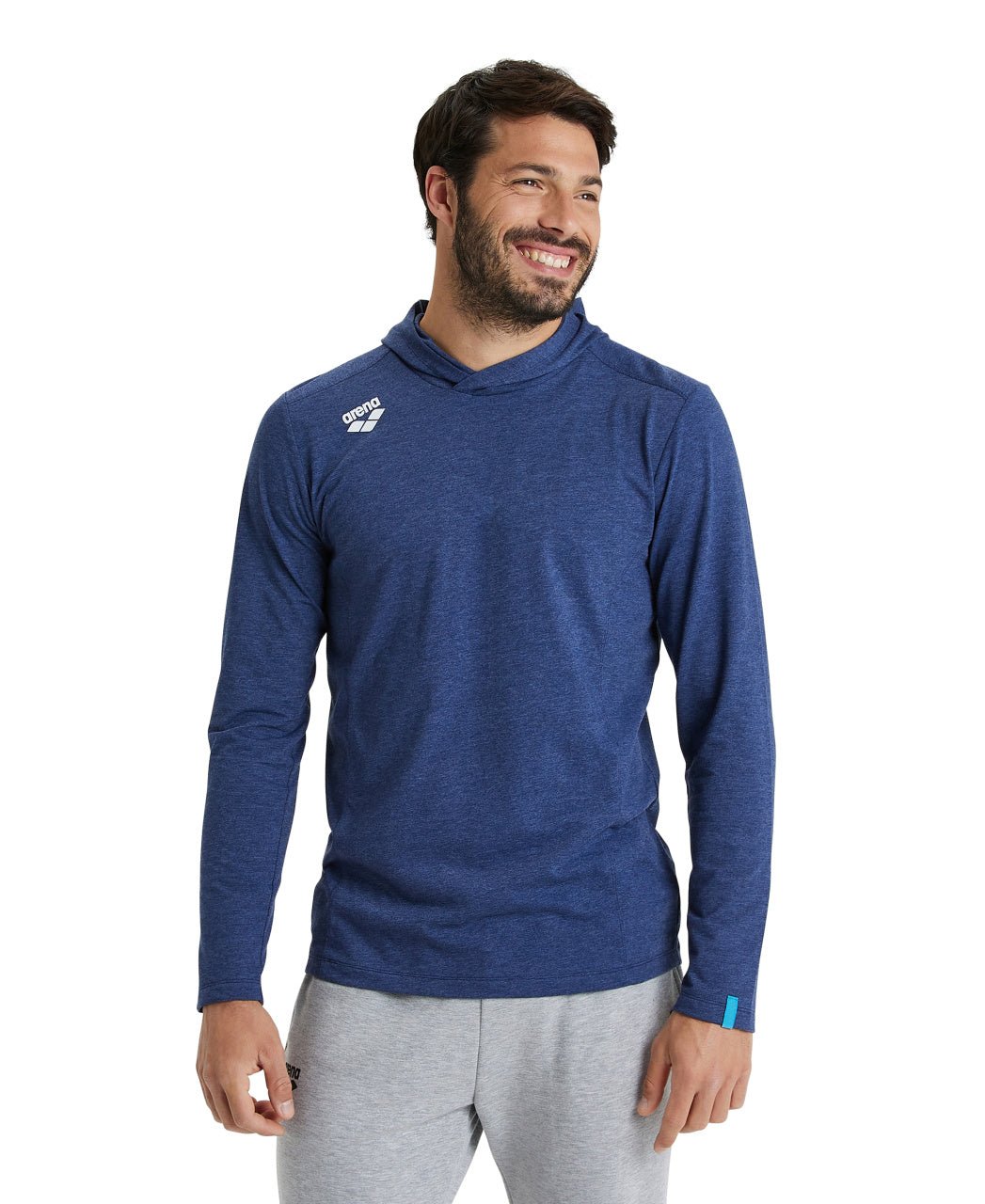 Team Hooded Long Sleeve huppari, tummansininenArena