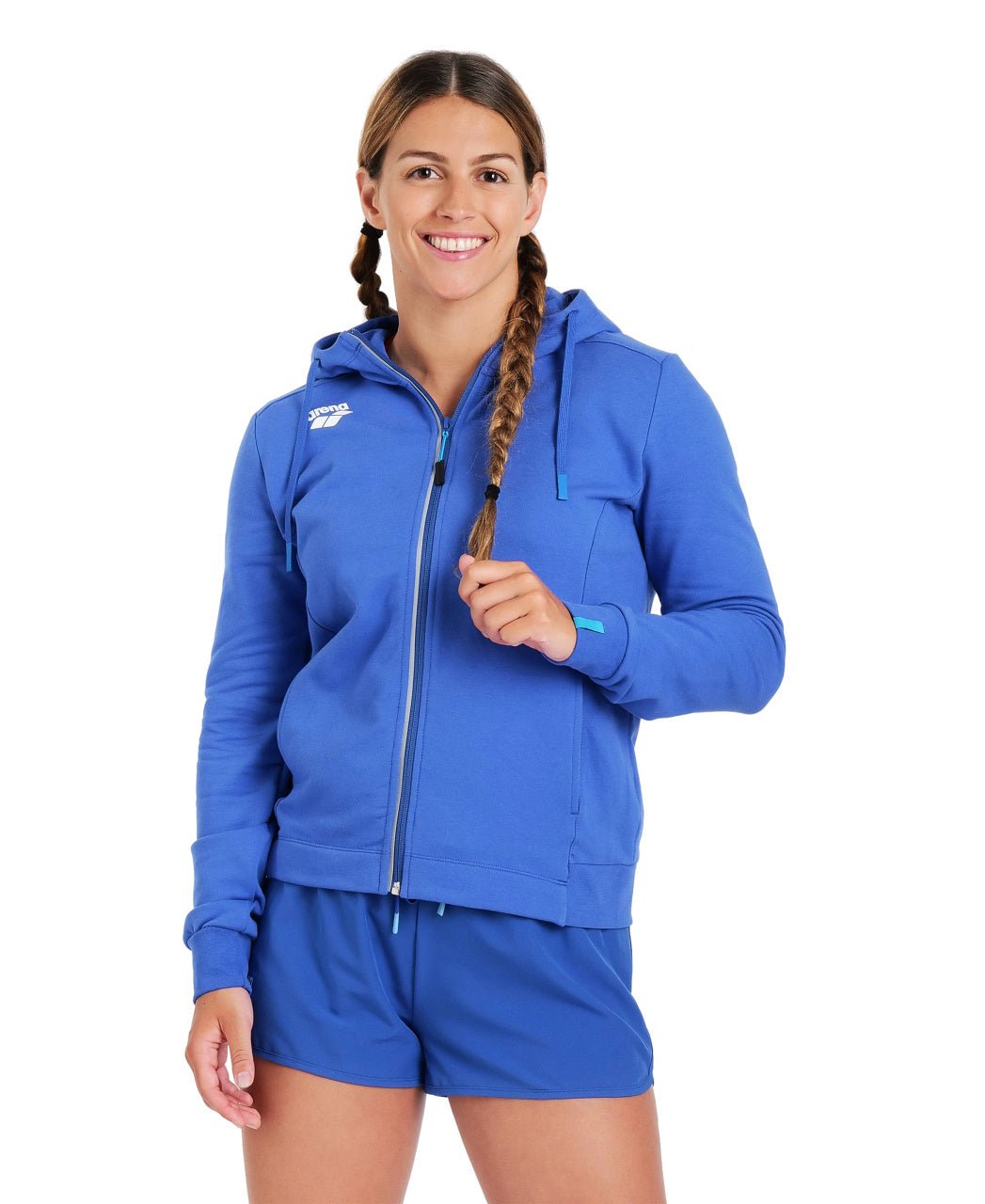 Team Hooded Panel naisten takki, sininenArena