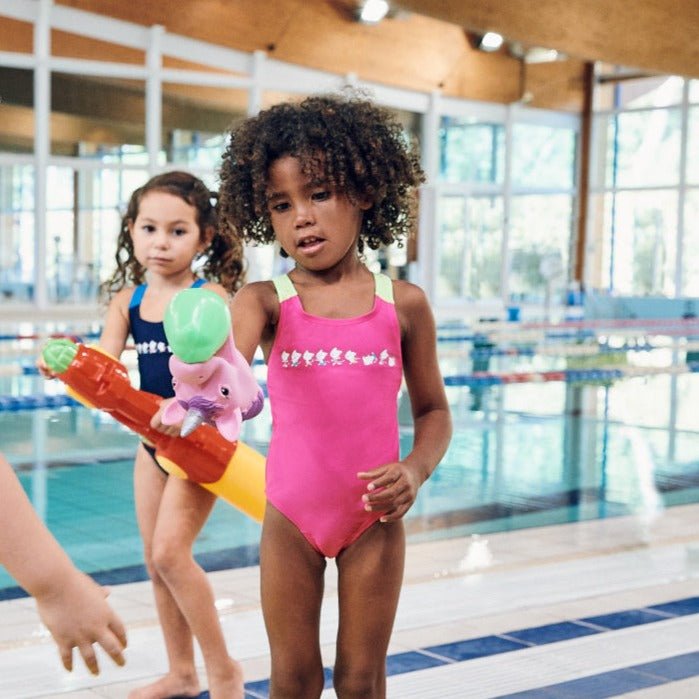 Friends tyttöjen lasten uimapuku, pinkkiArena